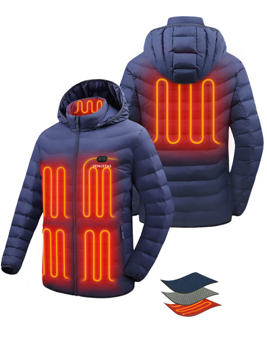 Heated Jacket With Dual Control Button 7.4V For Unisex - New Colors