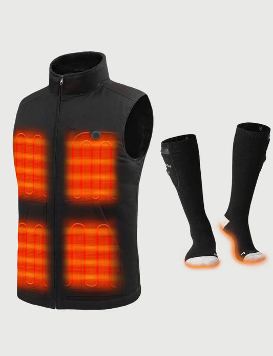 [Bundle Deal] Men's Heated Canvas Vest 7.4V & Heated Socks