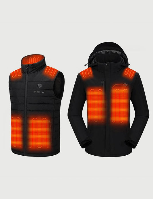 [Bundle Deal] Men's Heated Jacket 7.4V & Men's Heated Vest 7.4V