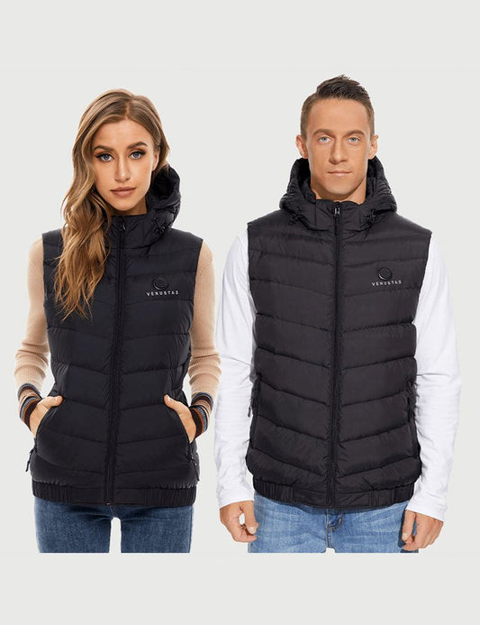 [Bundle Deal] Men’s Heated Down Vest 7.4V With Detachable Hood & Women’s Heated Down Vest 7.4V With Detachable Hood