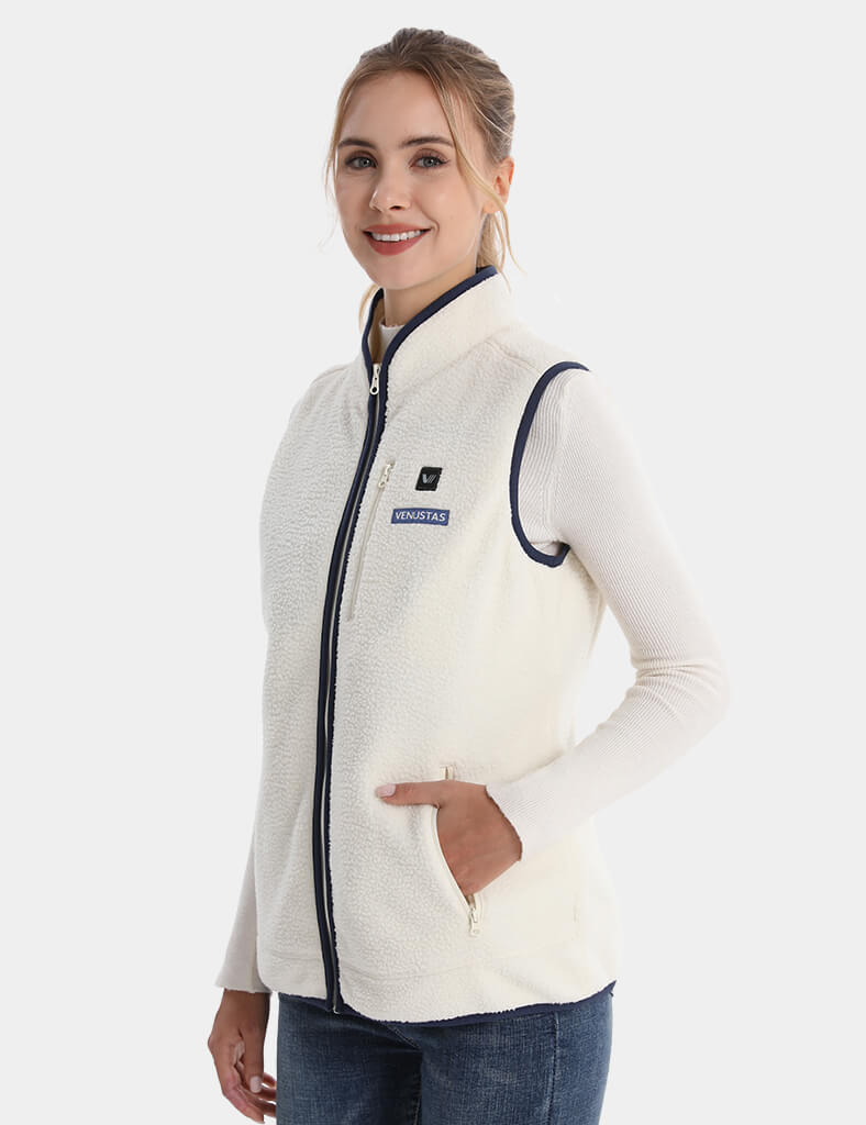 Women's Colorblock Heated Recycled Fleece Vest 7.4V