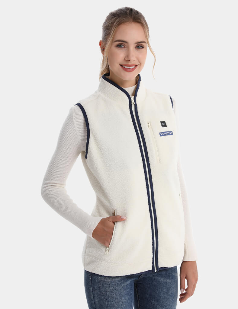 Women's Colorblock Heated Recycled Fleece Vest 7.4V