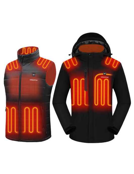 [Bundle Deal] Men's Heated Jacket 7.4V & Men's Heated Vest 7.4V