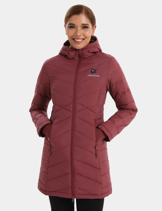 Heated Long Down Jacket 7.4V For Women - New Colors