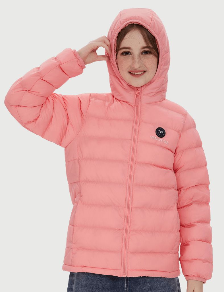 Girl’s Heated FELLEX  Hooded Jacket - Pink