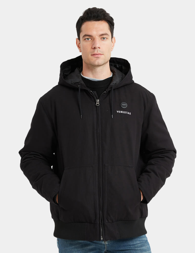 Men’s Heated Canvas Jacket 12V with Dual Control Button