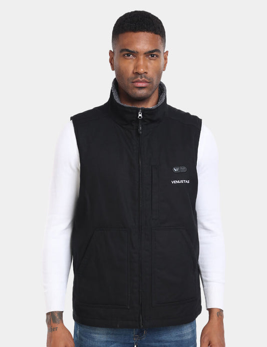 Men’s Heated Canvas Vest 12V with Dual Control