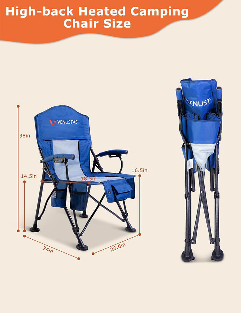 High-back Heated Camping Chair