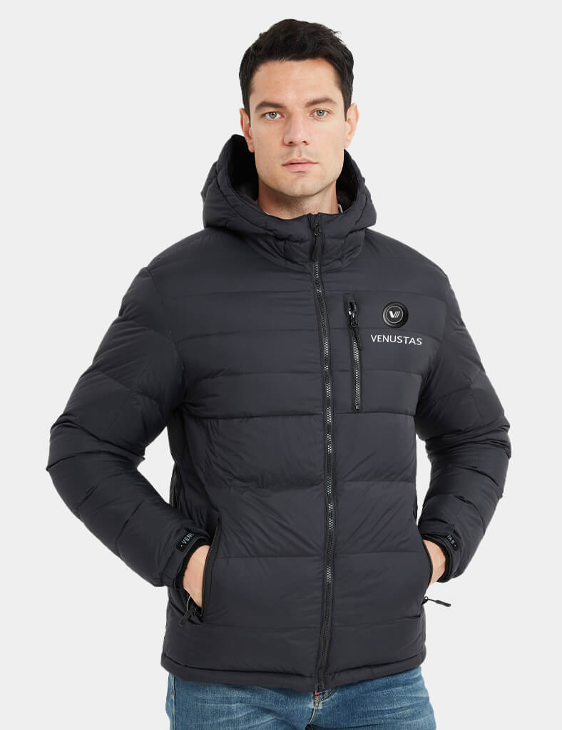 Men's Heated Down Coat with Heating Pockets, 7.4V, M61 [S,M,L,2XL,3XL]