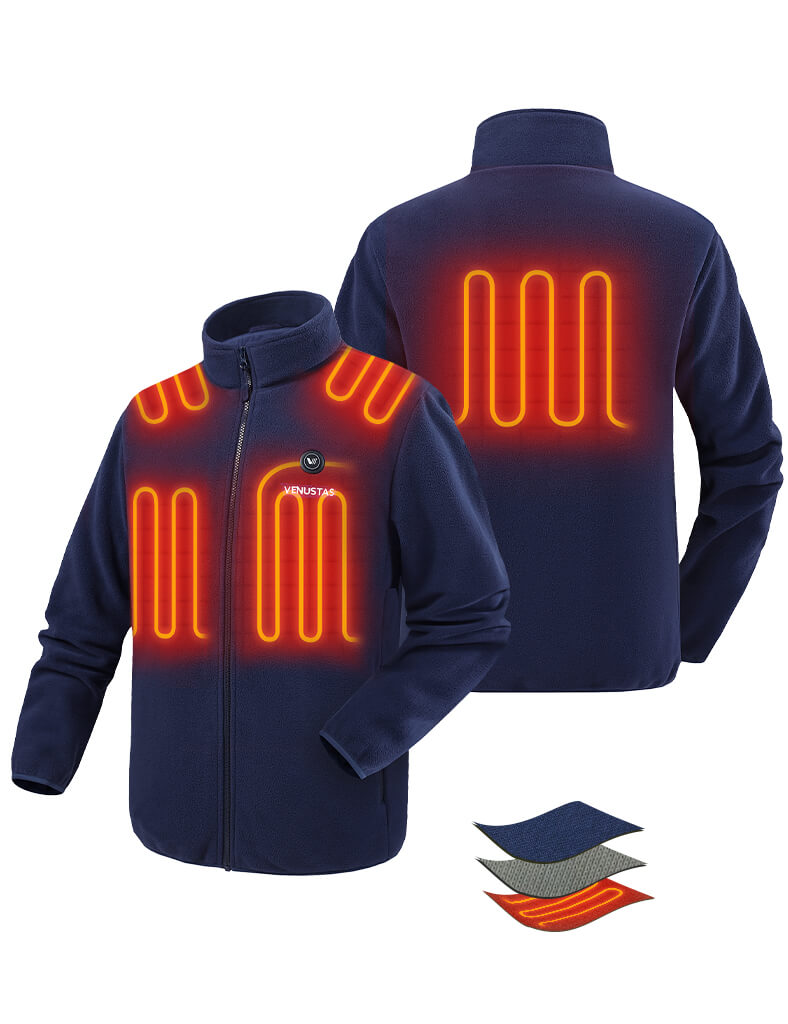 Zipper up Heated Fleece Jacket for Men 7.4V, M2136