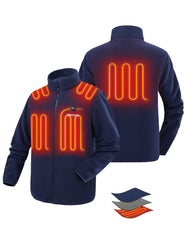 Zipper up Heated Fleece Jacket for Men 7.4V