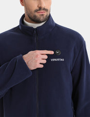 Zipper up Heated Fleece Jacket for Men 7.4V