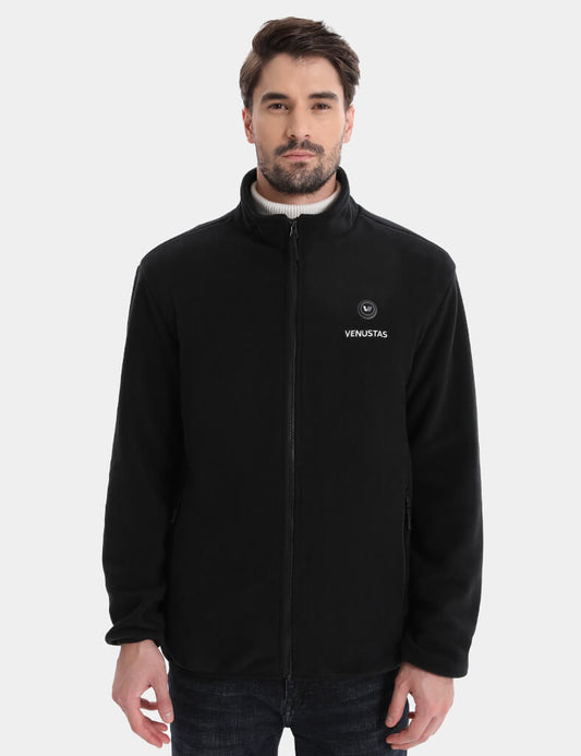 [Open Box] Zipper up Heated Fleece Jacket for Men 7.4V,M2136 [M,L,XL,2XL,3XL]