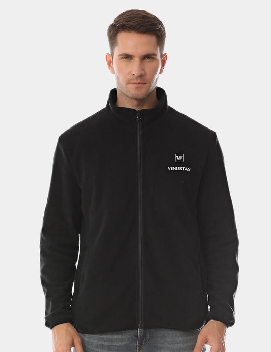 [Open Box] Zipper up Heated Fleece Jacket for Men 7.4V [S,M,L,XL,2XL,4XL,5XL]