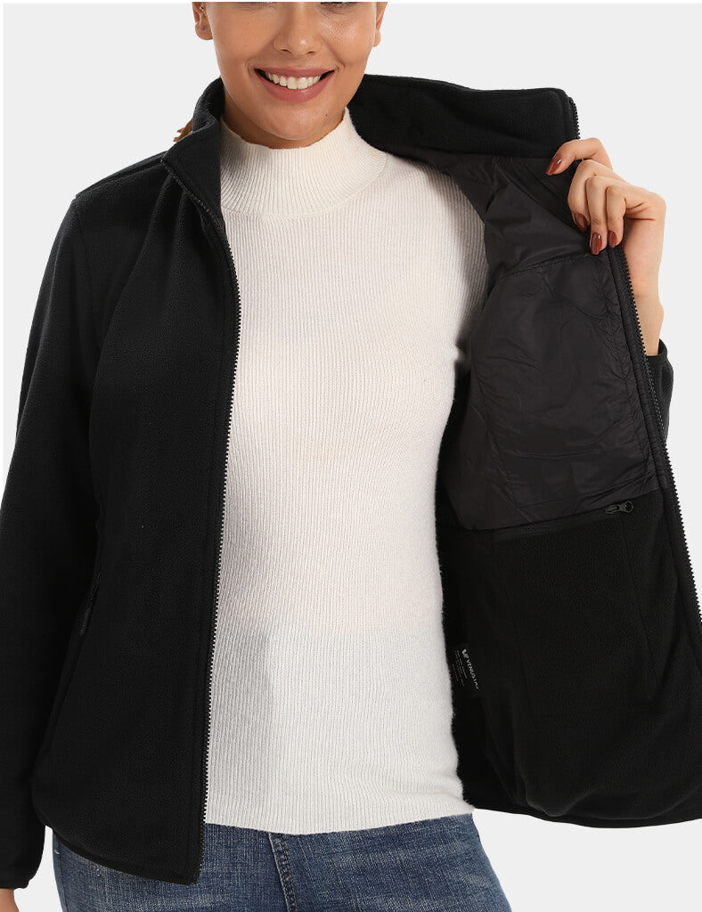 Zipper up Heated Fleece Jacket for Women 7.4V, W2136