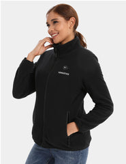 Zipper up Heated Fleece Jacket for Women 7.4V