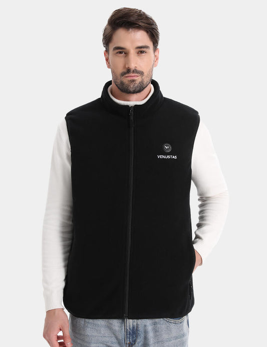 [Upgraded] Men’s Heated Fleece Vest (Up to 12 heating hours)