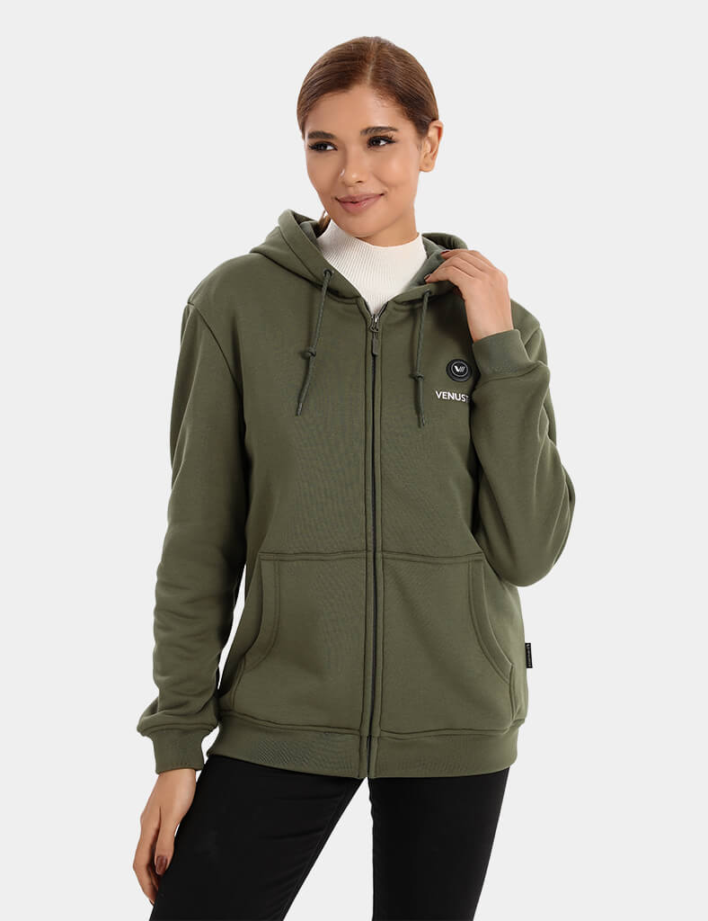 Zipper up Heated Hoodie for Unisex 7.4V