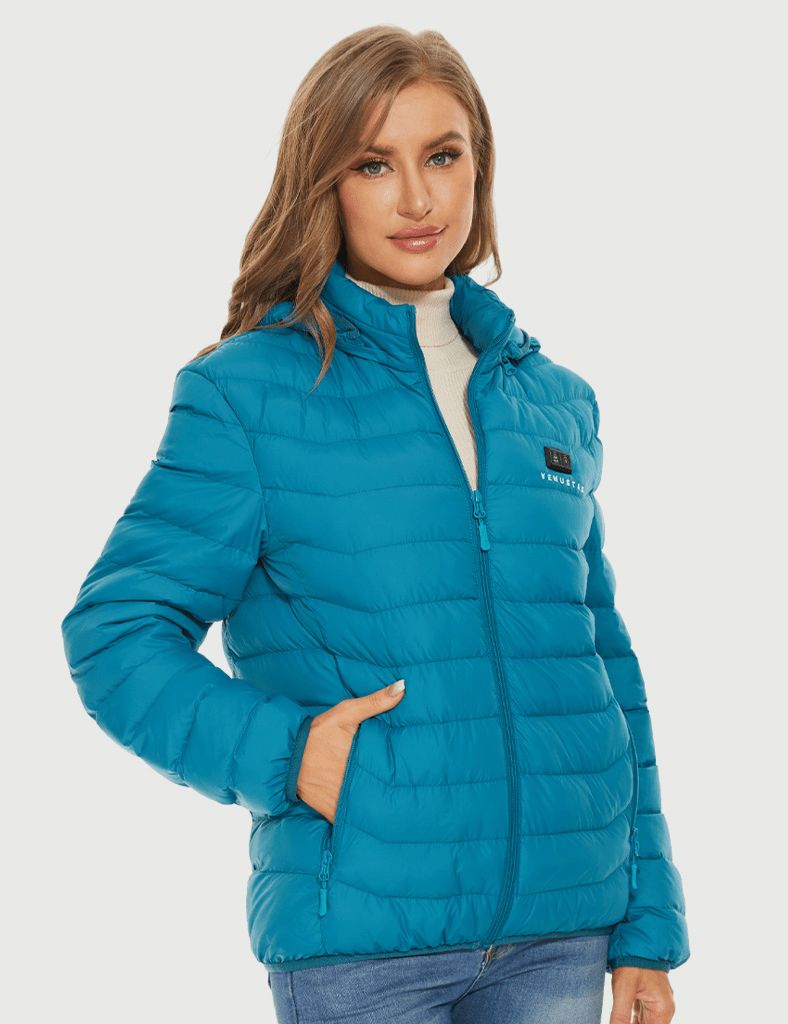 Heated Jacket With Dual Control Button 7.4V For Unisex - Green