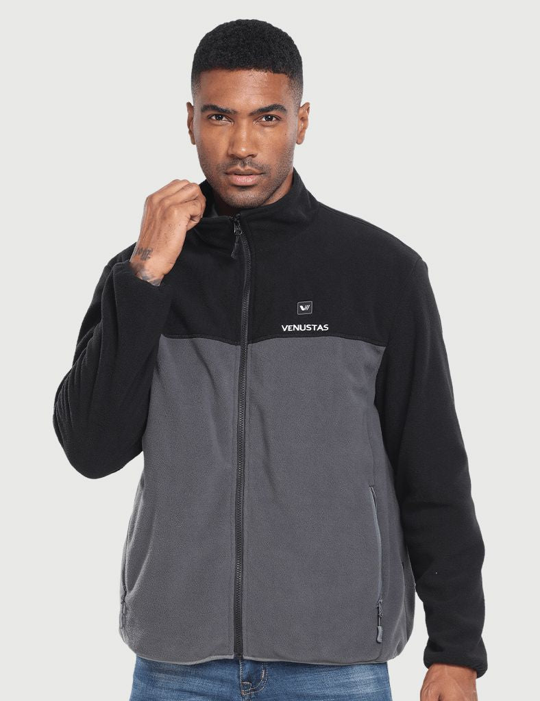 Zipper up Heated Fleece Jacket for Men