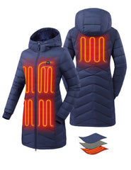 Heated Long Down Jacket 7.4V For Women - New Colors