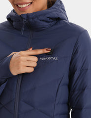 Heated Long Down Jacket 7.4V For Women - New Colors