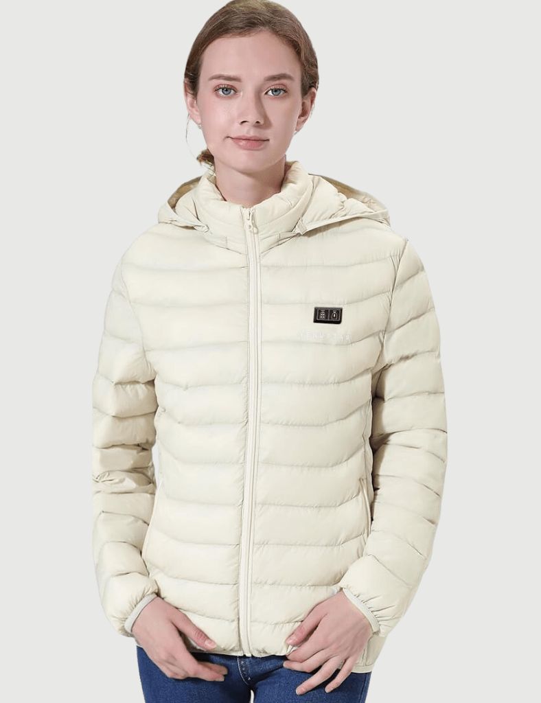 Heated Jacket With Dual Control Button 7.4V For Unisex --Seedpearl