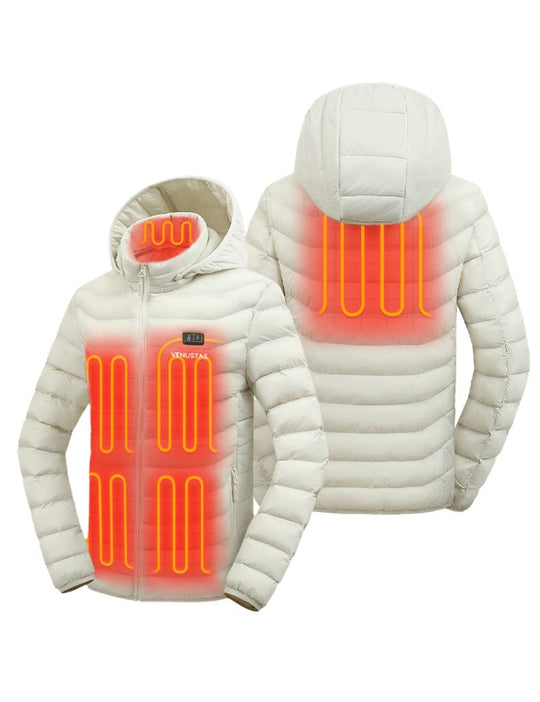 Heated Jacket With Heating Areas Control Button 7.4V For Unisex --Seedpearl