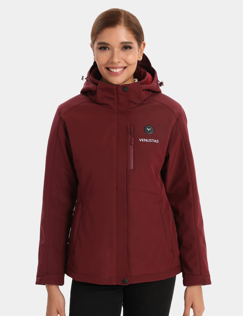 Women's Heated Jacket 7.4V - Blue/ Light Grey/ Navy/ Burgundy