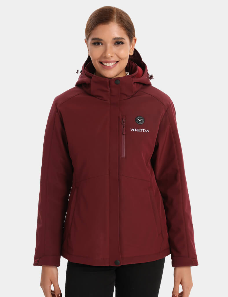 Women's Heated Jacket 7.4V - Blue/ Light Grey/ Navy/ Burgundy, W2168