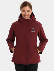 Women's Heated Jacket 7.4V - Blue/ Light Grey/ Navy/ Burgundy, W2168