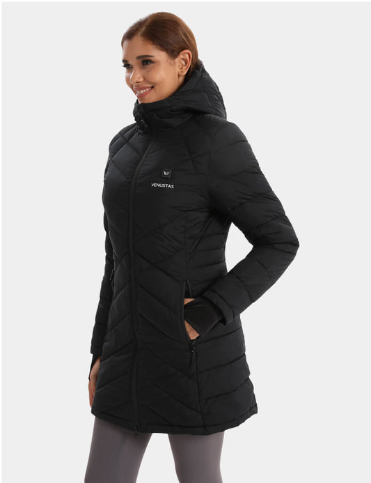 [Open Box] Heated Long Down Jacket 7.4V For Women [XS,S,M,L,XL,2XL,3XL]