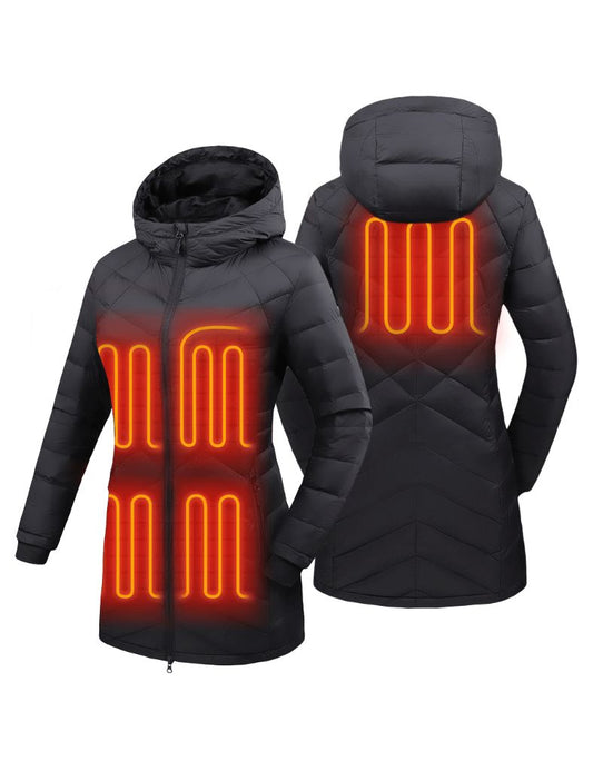 [Open Box] Heated Long Down Jacket 7.4V For Women [XS,S,M,L,XL,2XL,3XL]