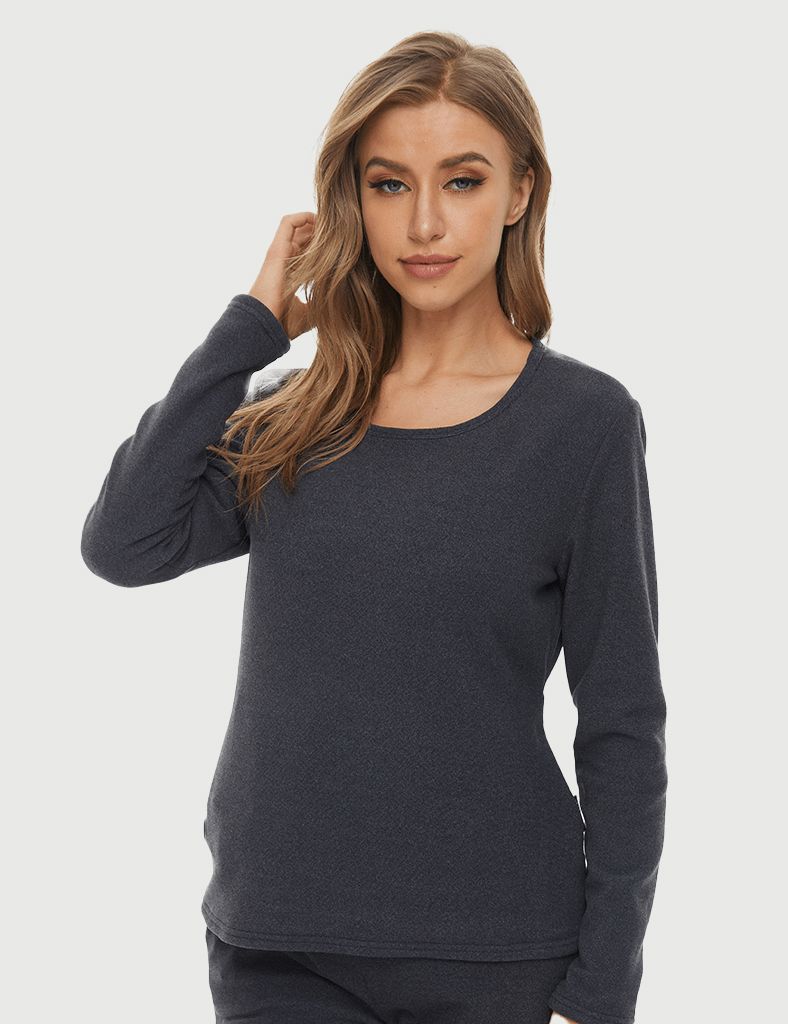 [Final Sale] Heated Thermal Underwear Shirt For Women, 5V [XL]