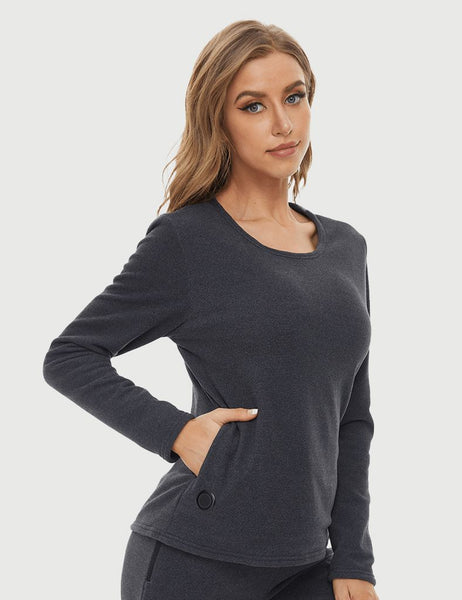 ZURDOX Women's Thermal Underwear， Winter Women's Thermal Underwear Plus  Velvet Warm Thermo Lingerie Crop Top Thermal Shirt Women (Color : Skin,  Size : L 40-50kg): Buy Online at Best Price in UAE 