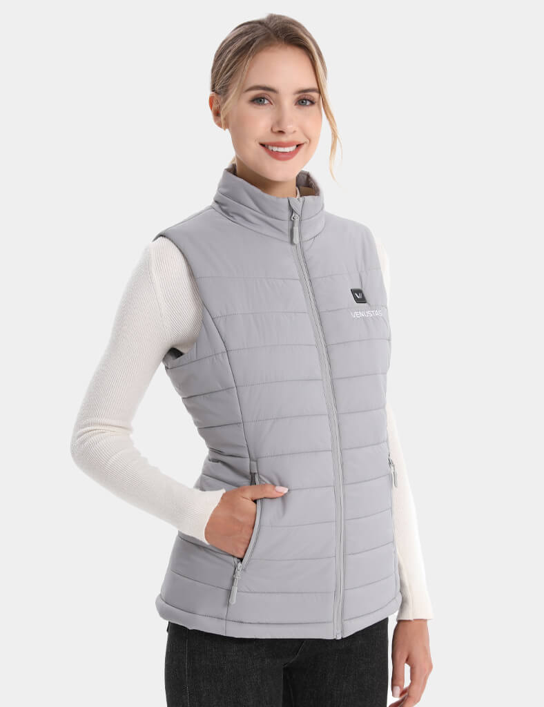 Women's Classic Heated Vest 7.4V - Milk White/ Light Grey/ Burgundy/ Pink