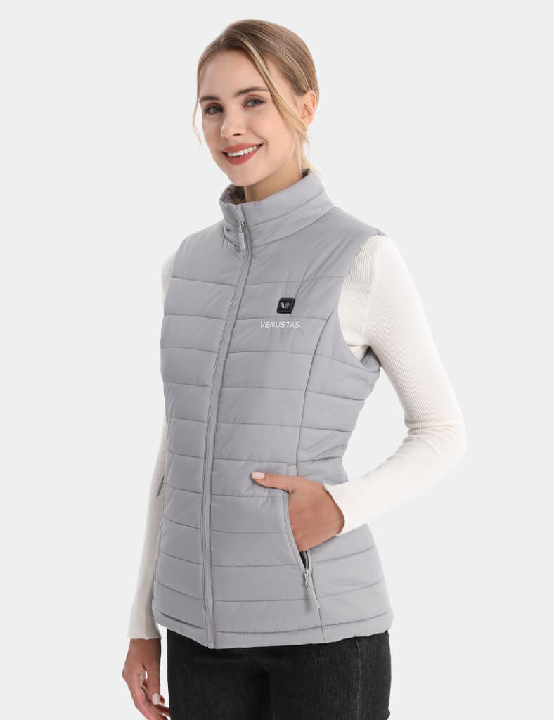 Women's Classic Heated Vest 7.4V - Milk White/ Light Grey/ Burgundy/ Pink