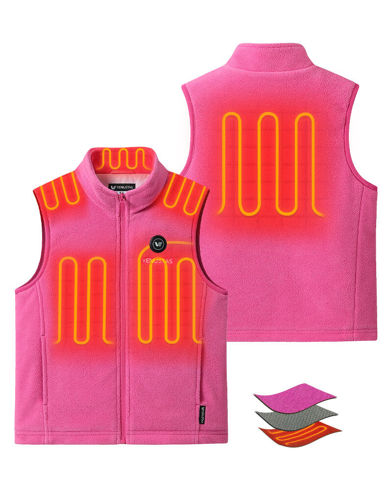 Girl's Heated Fleece Vest 7.4V