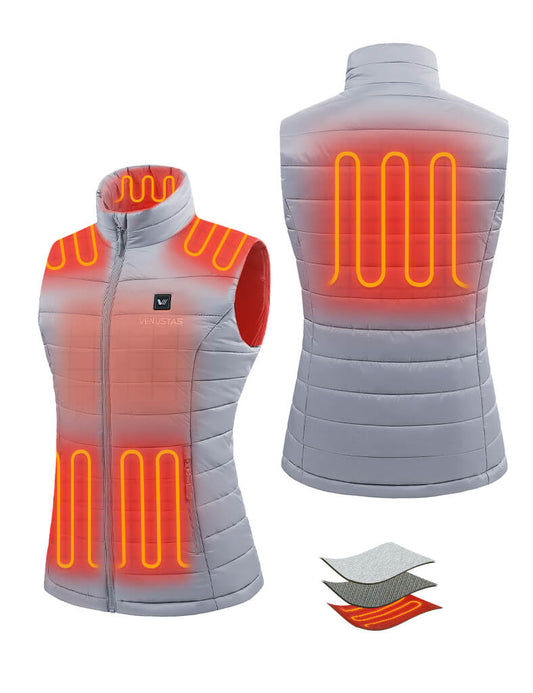 [Upgraded] Women's Classic Heated Vest 7.4V (Up to 20 heating hours) - New Colors