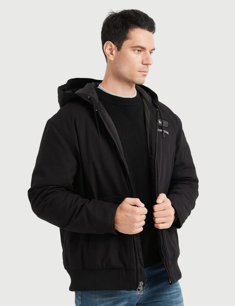 Men’s Heated Canvas Jacket 12V with Dual Control Button