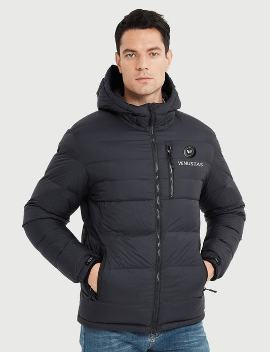 [Open Box] Men's Heated Down Coat with Heating Pockets, 7.4V [3XL,4XL]