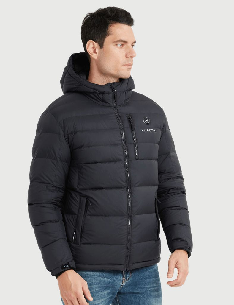 Men's Heated Down Coat with Heating Pockets, 7.4V, M61 [S,M,L,2XL,3XL]