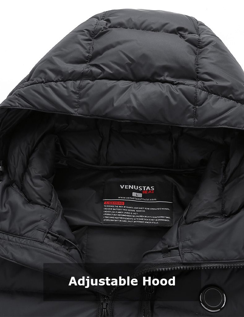 [Final Sale] Men's Heated Down Coat with Heating Pockets, 7.4V [S,L,XL,2XL,3XL]