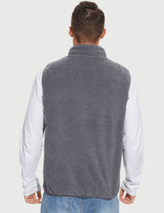 Men's Heated Fleece Vest - Grey