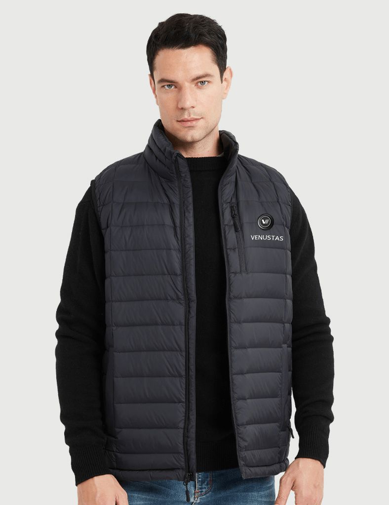 Men's Heated Vest with Stand Collar