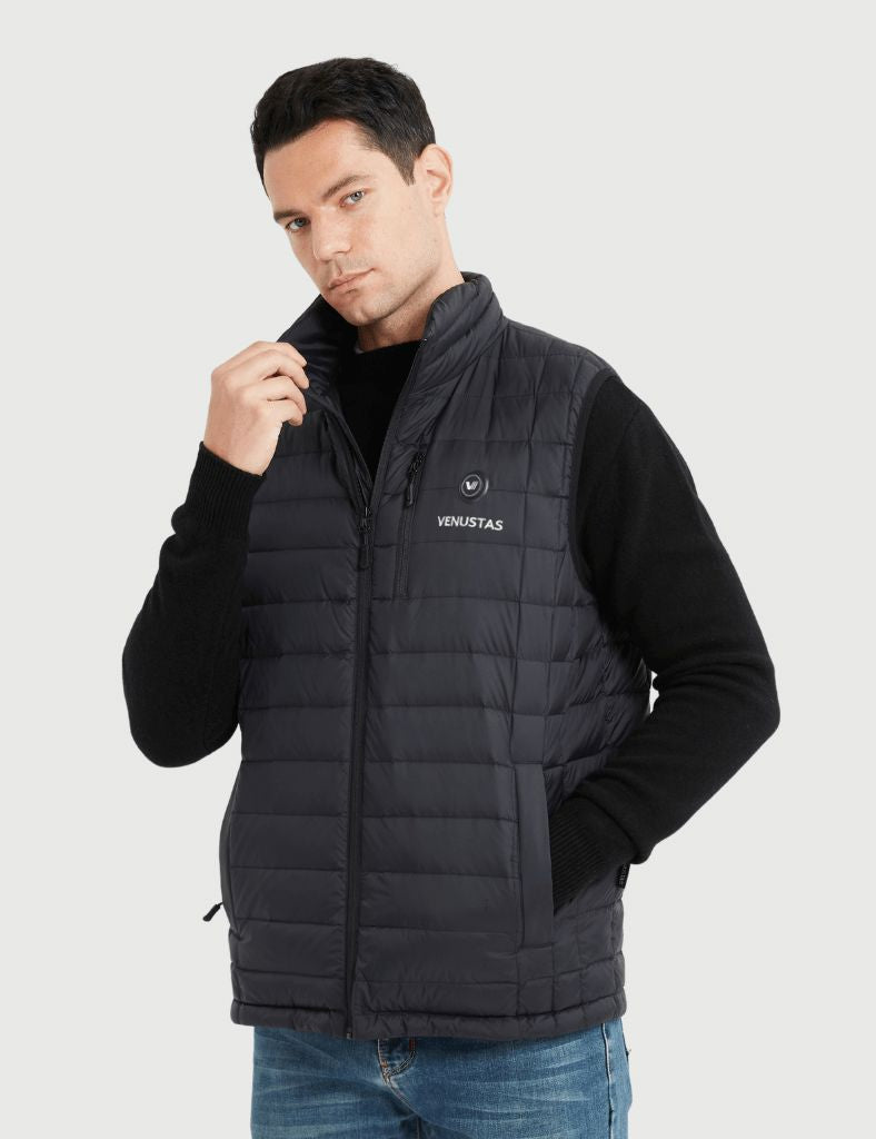 Men's Heated Vest with Stand Collar