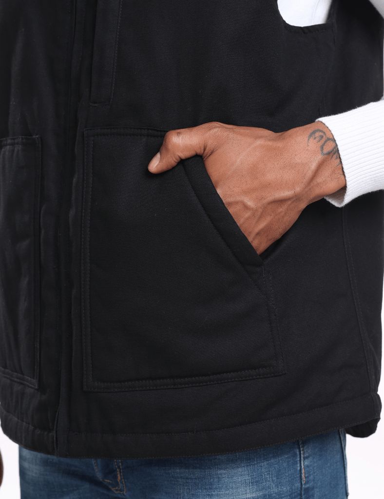 Men’s Heated Canvas Vest 12V with Dual Control