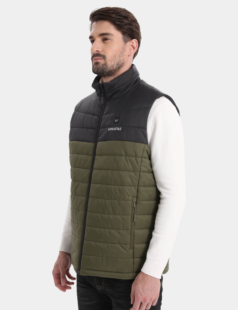 Men's Classic Heated Vest 7.4V - Olive Grill/ Grey Heather Grill, M2118