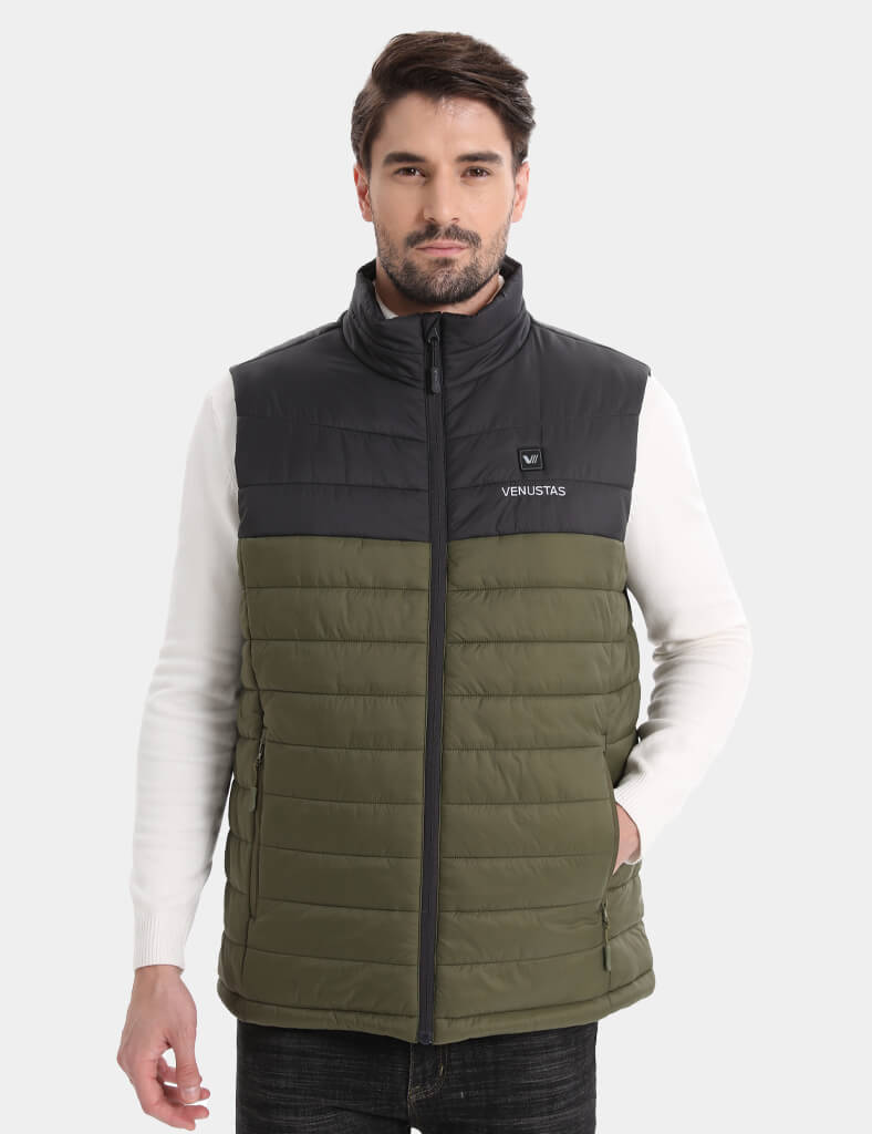 Men's Classic Heated Vest 7.4V - Olive Grill/ Grey Heather Grill, M2118