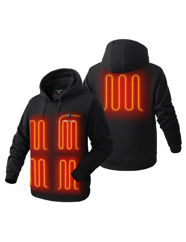 Pullover Heated Hoodie for Unisex with Heating Pockets